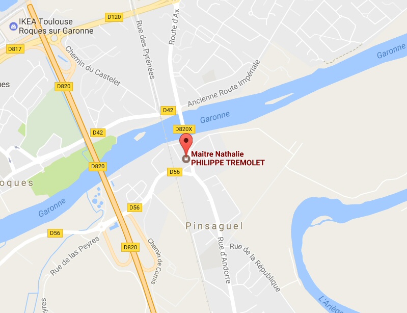 plan d'accès google maps cabinet d'avocat Nathalie Philippe Tremolet